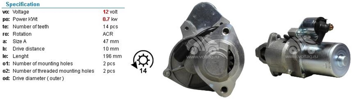 Marş Motoru 12v 14diş Ters Jenaratör Honda Gx340 Gx390 Honda 113723 | Cargo 113723