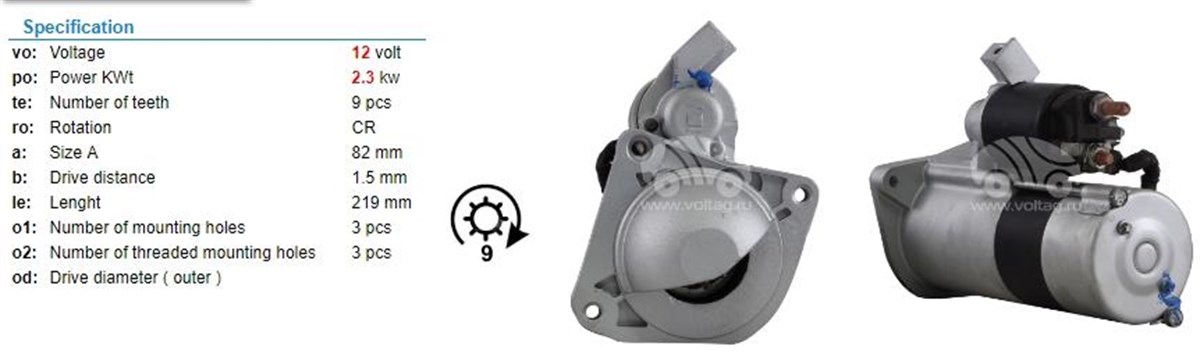 Marş Motoru 12v 9diş Ducato Peugeot Delco | Delcoremy Drs3967n