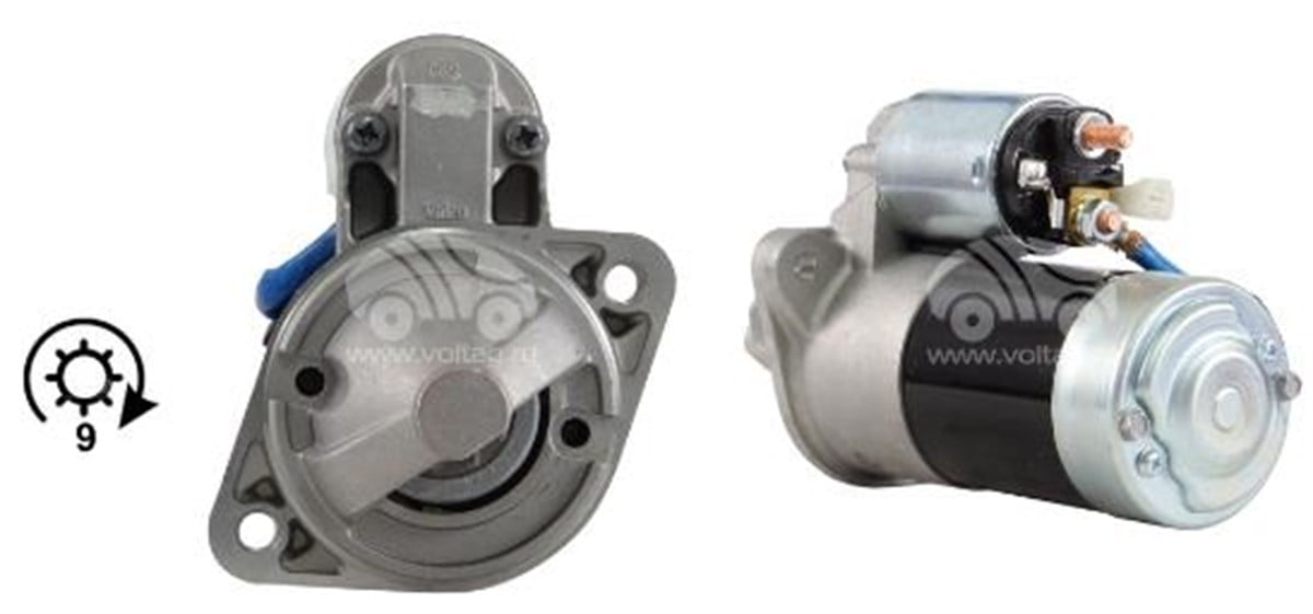 Marş Motoru 12v 9diş Hyundai İ30 Getz Delık Arası 97mm Flans 82mm 1,7kw | Wutse Str33186