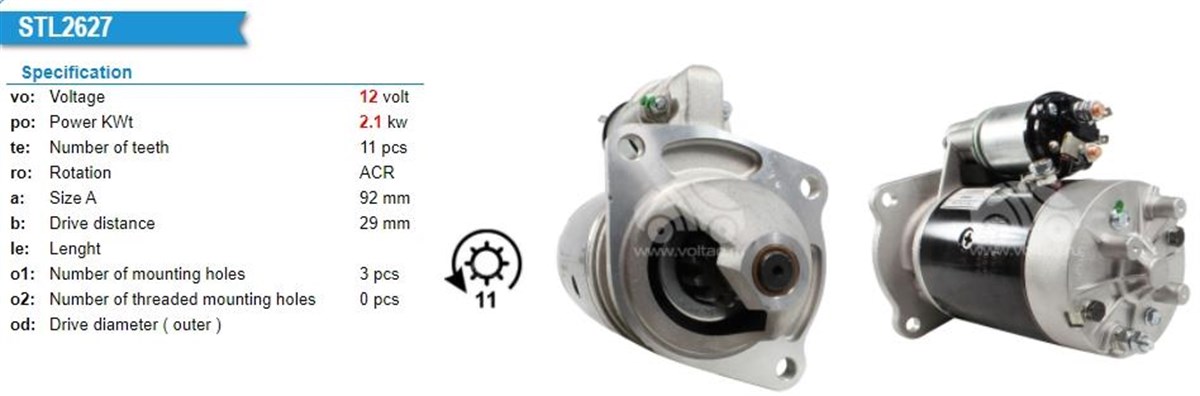 Marş Motoru 12v Lucas M113 2.1kw 1 Les0032 | Lucas Les0032