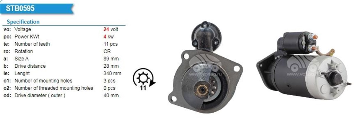 Marş Motoru 24v 11diş Man Tga Bosch Tip Kamyon L2000 M2000 Unip-str2318 | Wutse Str30104