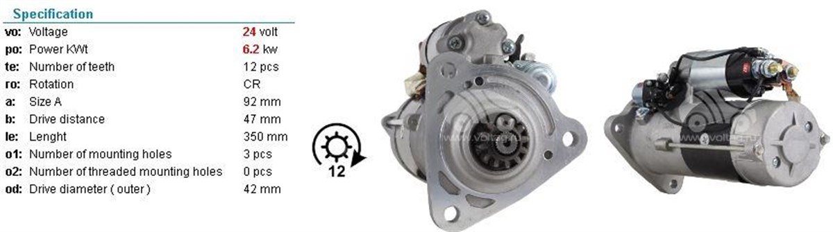 Marş Motoru 24v 12diş Merc.axor Actros 39mt 19081009daha Uygun | Delcoremy 19081009