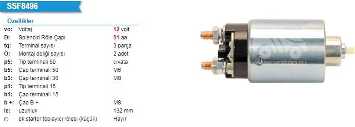Marş Otomatiği 12v Ford Connect Focus Fıesta Escort Mondeo Tourneo Transıt | Mega Sfo1761