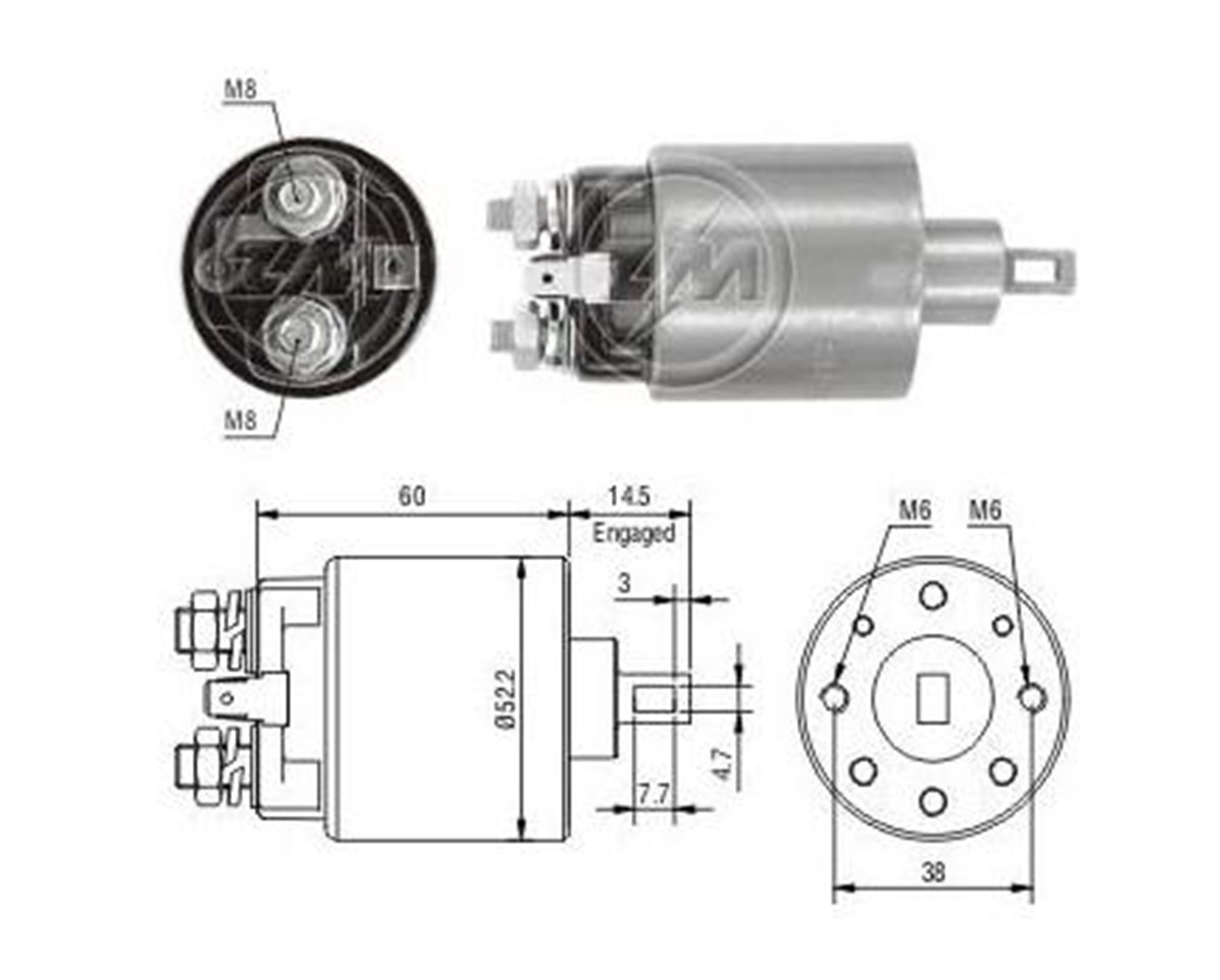 Marş Otomatiği 12v Nissan Micra Subaru Yanmar Yamaha Marin Tekne | Lucas Ssl4005