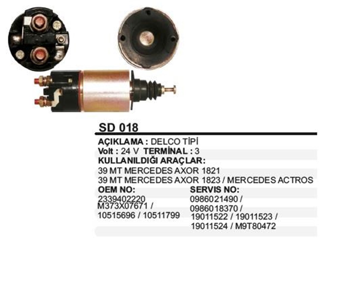 Marş Otomatiği 24v Merc.39mt Axor Actros Ithmosd018 -zm842 | Ith Mosd018