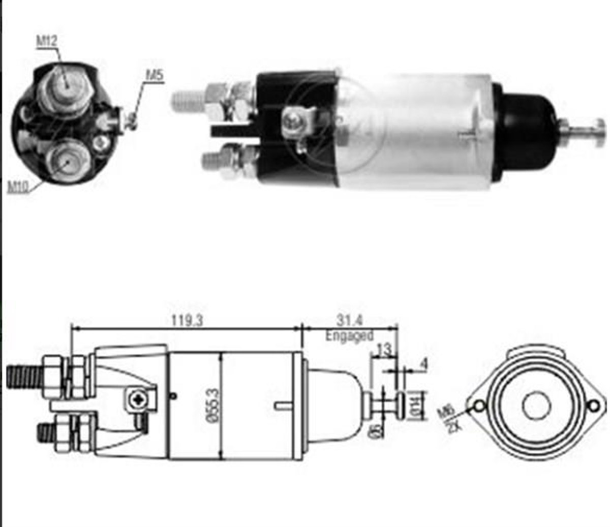 Marş Otomatiği 24v Mercedes Axor 39mt 12mm 10mm Civatalı-kulaklı | Ith Mosmı3898