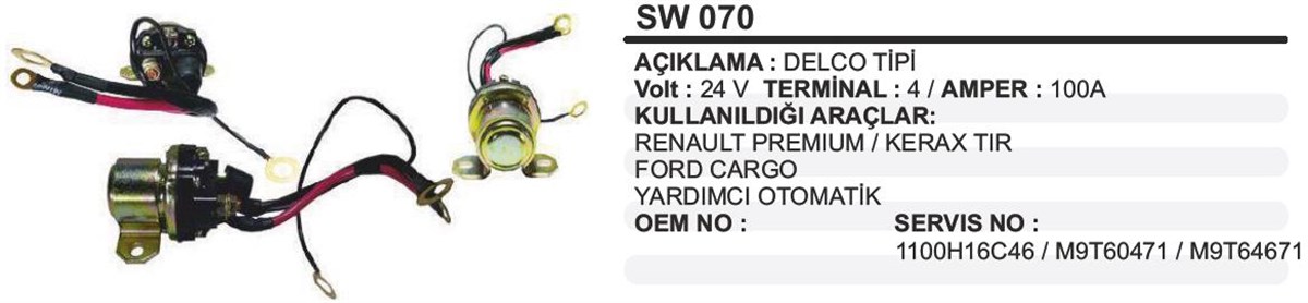 Marş Yardımcı Otomatiği 24v Mıts Reno Tır Ford | Ith Mosw070
