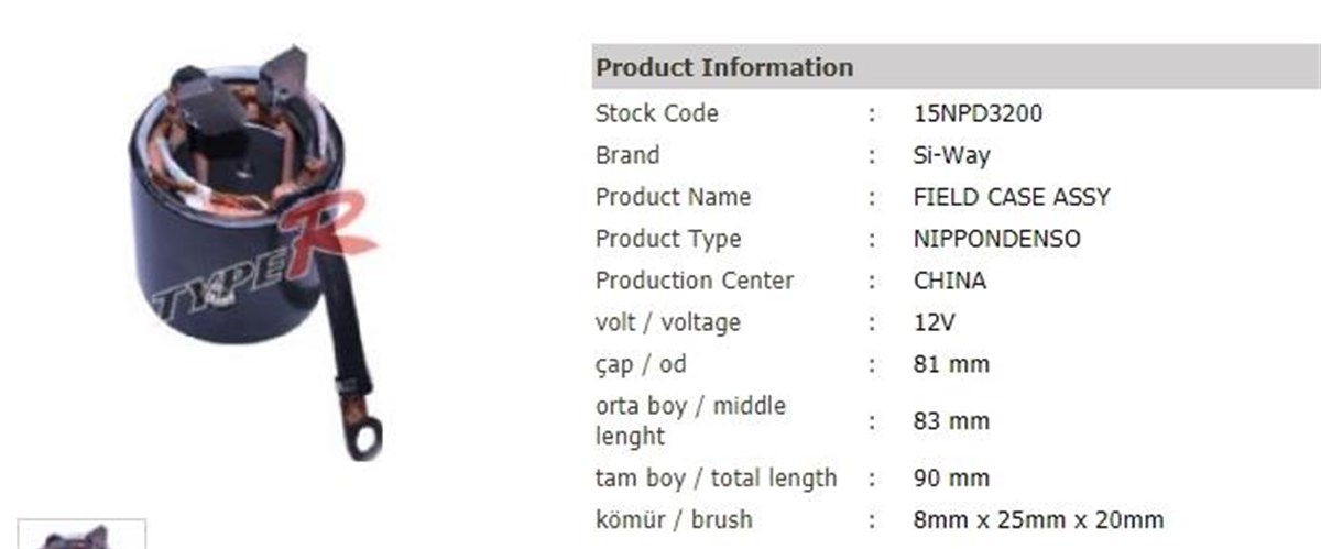 Marş Yastığı 12v Hino 83*85.89 15 Npd3200 | Ith My15npd3200
