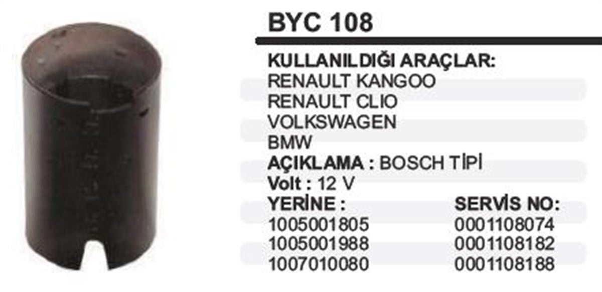 Marş Yastığı 12v Kango Clio Vw 70x113 Byc108 | Ith Mybyc108