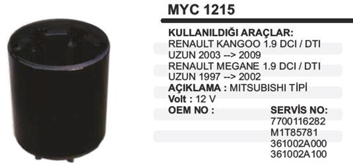 Marş Yastığı 12v Kango Mega Uzun 74*76*84 | Ith Mymyc1215