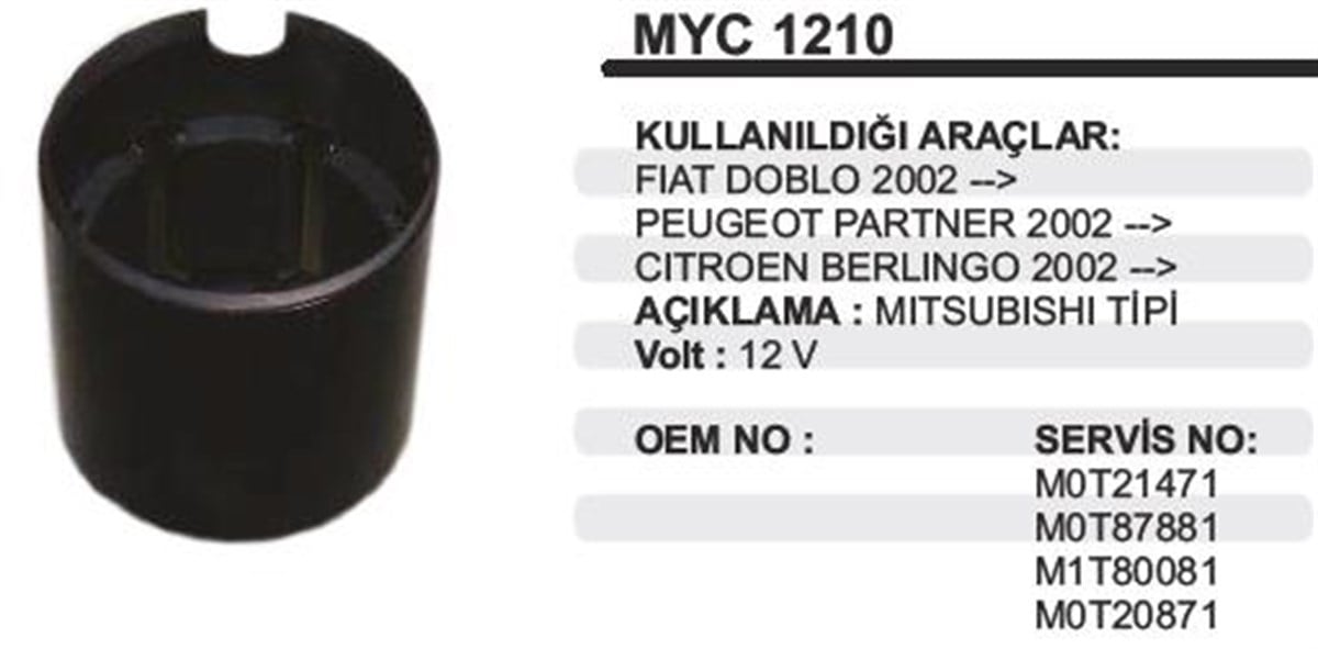 Marş Yastığı 12v Kango Partner Doblo 71-70-79 | Ith Mymyc1210