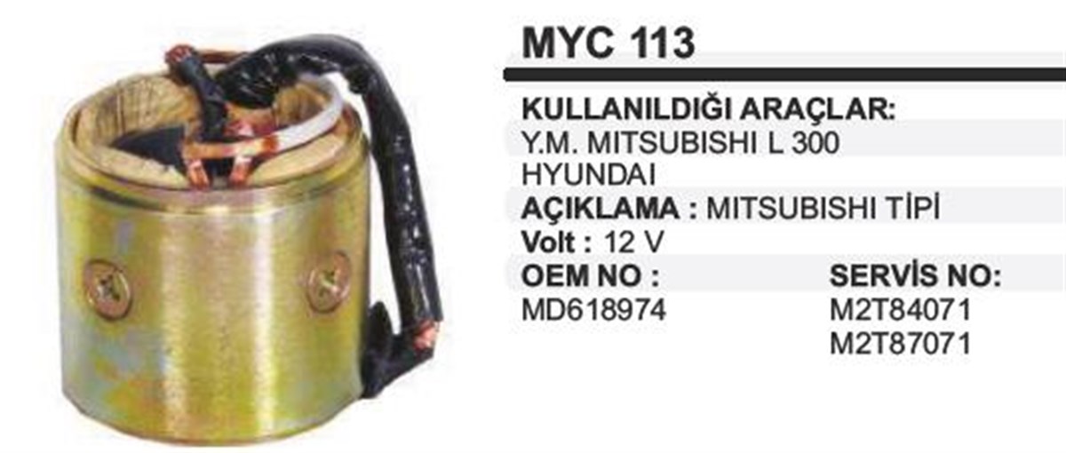 Marş Yastığı 12v Mıtsubıshı L200 L300 Hyundai H100 Ym 76,5-62-72 Myc113 | Ith Mymyc113