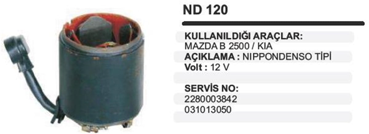 Marş Yastığı 12v Mazda J9-72*68*80 Nd120 | Ith Mynd120