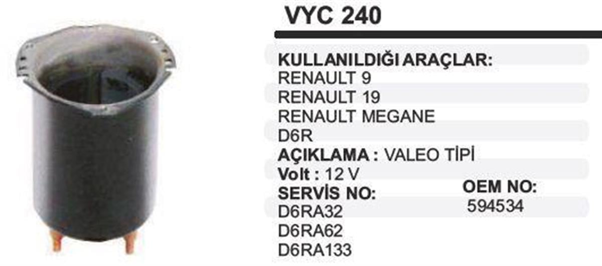 Marş Yastığı 12v Mıknatıs R9-r19 Megan Honda Cıvıc Motorsiklet Düz Laguna 64*89 | Wınwın Vyc240