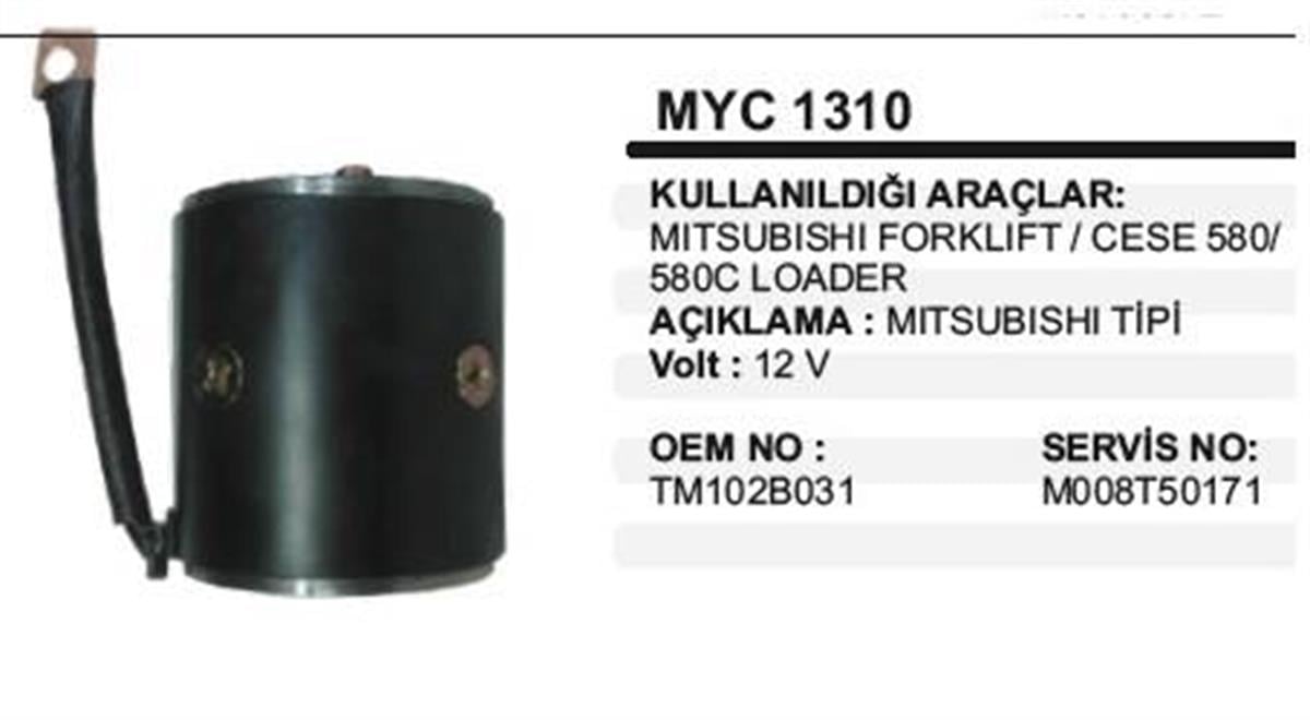Marş Yastığı 12v Mıtsubıshı Forklıft Kubato Forklift Kubato Tcm Forklift Manıtau Kubato | Remark Myc1310