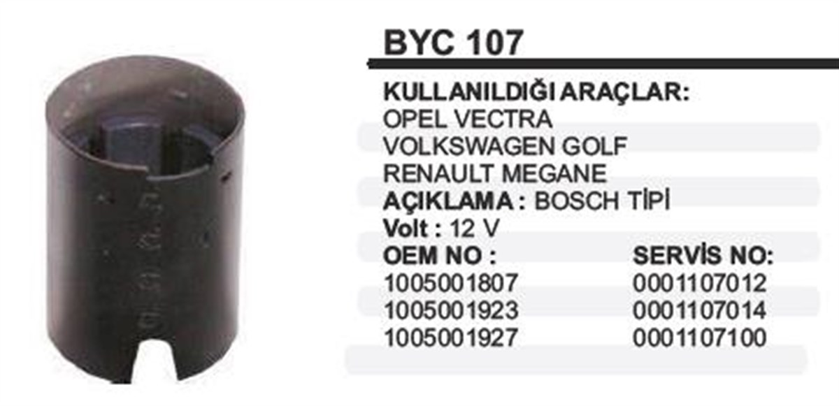 Marş Yastığı 12v Opel Vw Megan Mercedes 74x98 Byc107 Ford Escort Toyota Corolla | Ith Mybyc107