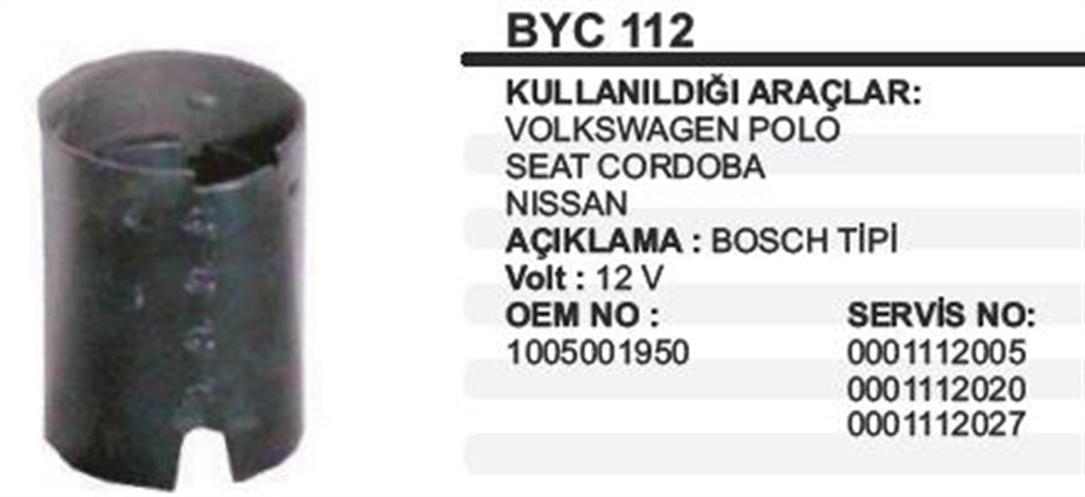 Marş Yastığı 12v Polo Cordoba 74x98 Byc112 | Ith Mybyc112
