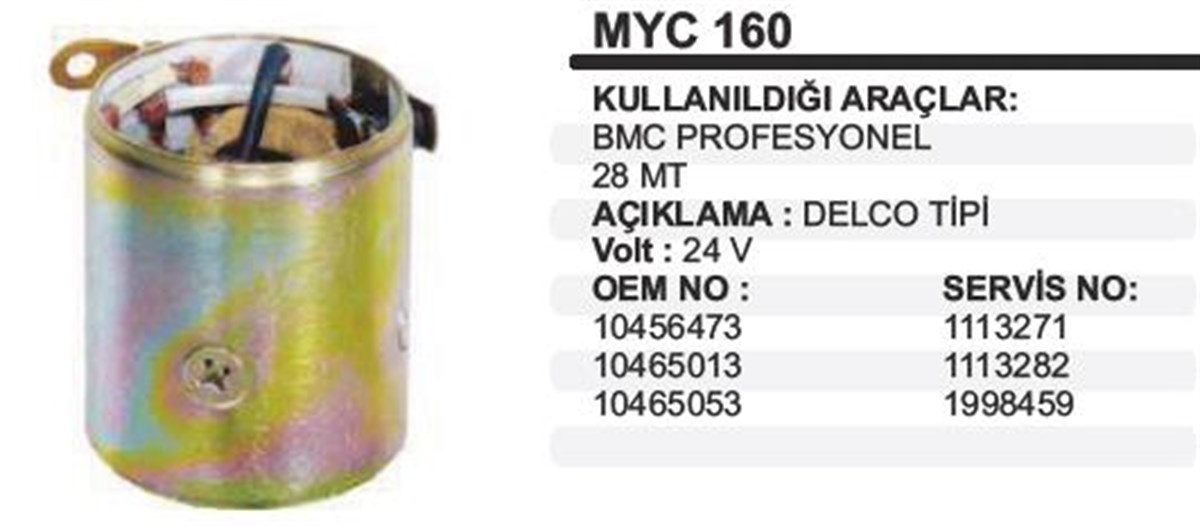 Marş Yastığı 24v Bmc Profesyonel.28mt 87x96x105 Myc160 Profesyonel 28mt Kamaz Cummıns Cummins | Aes Myc160