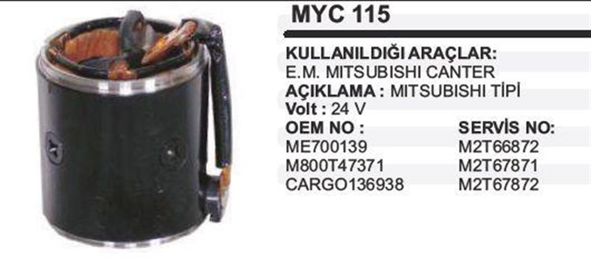 Marş Yastığı 24v Canter Em 76,5*75*85 Myc115 | Martek Myc115