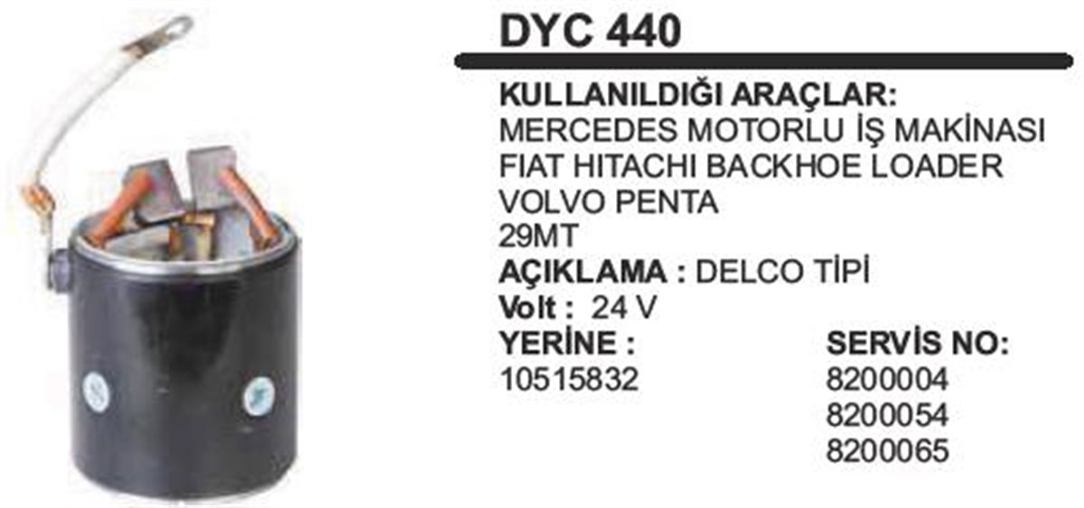 Marş Yastığı 24v Cat 37mt Delcotip Mercedes Motorlu İş Makinası Dyc400 | Ith Mydyc400