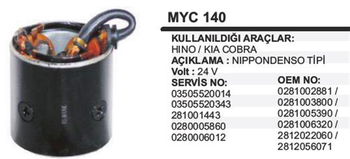 Marş Yastığı 24v Hino Kamyon 87*83*89 Myc140 | Ith Mymyc140