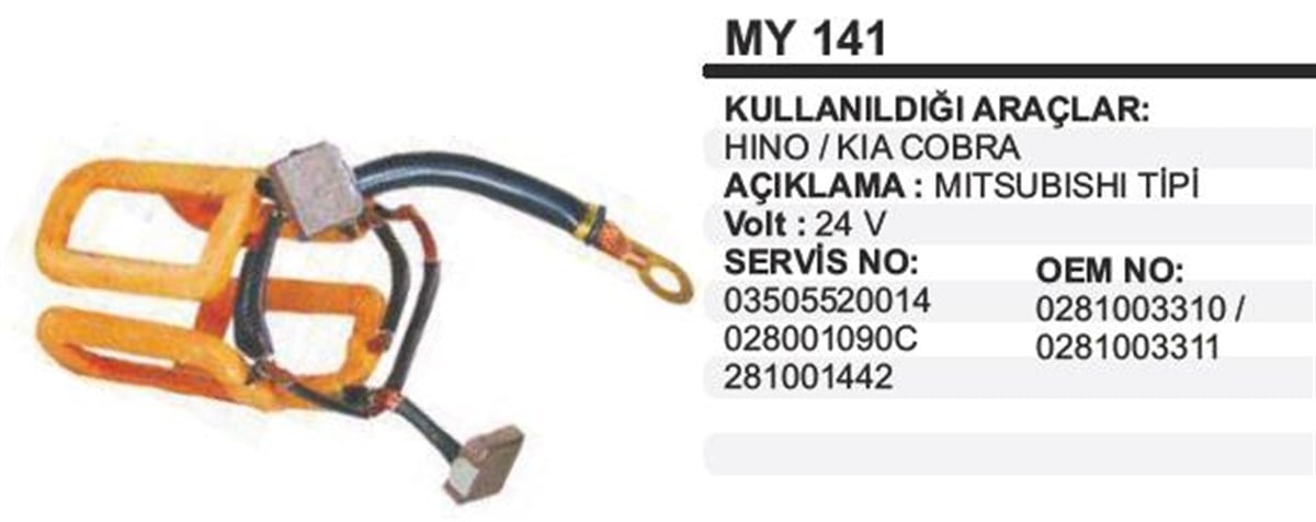 Marş Yastığı 24v Hino Kia My141 | Ith Mymy141