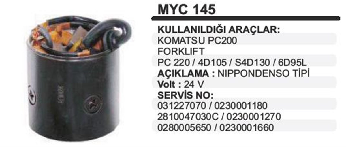 Marş Yastığı 24v Komatsu Forklift 87*83*89 Myc145 | Ith Mymyc145