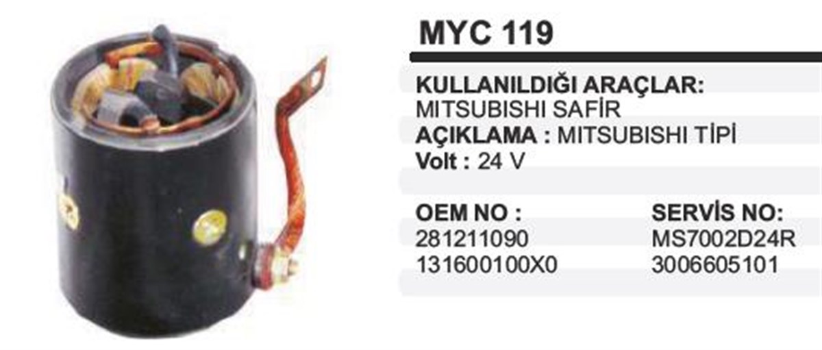 Marş Yastığı 24v Mıtsubıshı Safir Komatsu Pc200 Pc220 85*96*105 Myc119 | Ith Mymyc119