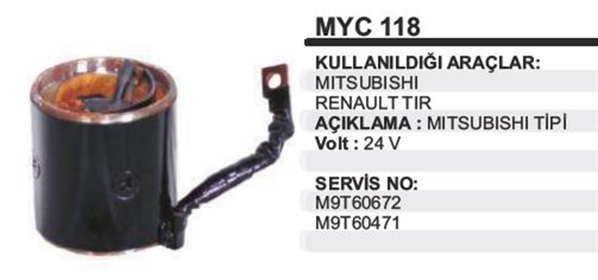 Marş Yastığı 24v Renault Tır Mercedes Axor Atego Ford Cargo Ym Myc118 | Martek Myc118