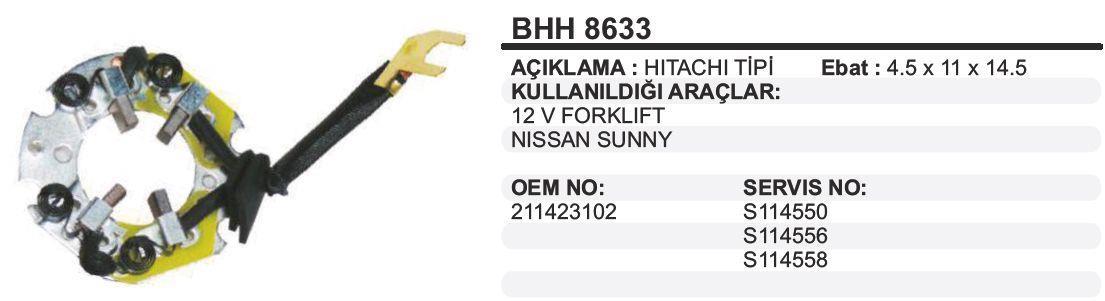 Kömür Yuvası Hitachi Tip Forklift Honda Cıvıc Bhh8633 Hyundai Accent | Martek Bhh8633
