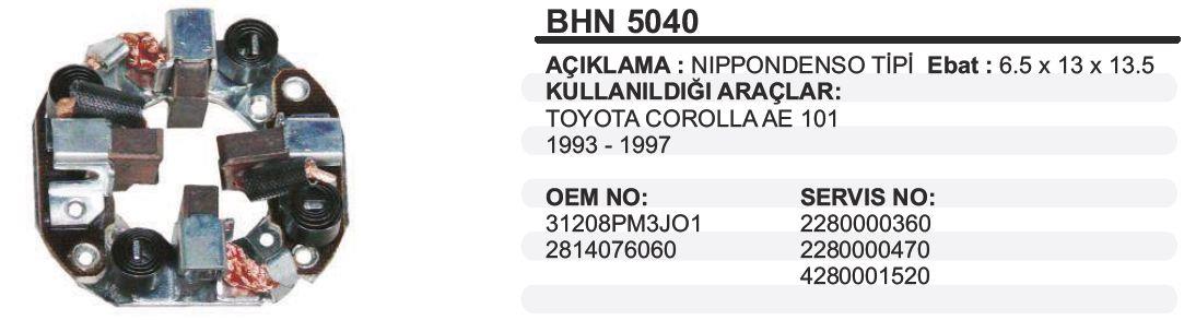 Kömür Yuvası Toyota Corolla Strada Honda Cıvıc Fb5 Toyota Corolla 101 | Martek Bhn5040
