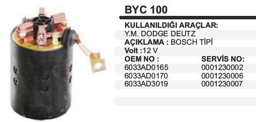 Marş Yastığı 12v John Dodge Deutz Jeneratör Jenaratör Byc100 | Martek Byc100