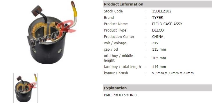 Marş Yastığı 24v Bmc Pro 827 39mt 109.105.114 Dyc1512 39mt Bmc Profesyonel-caterpillar-hyundai Solar | Martek Dyc430