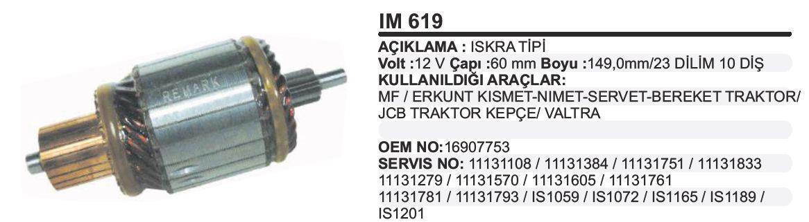 Marş Kollektörü 12v Mf Jcb Erkunt-60-149-10 Cb Eng. Perkins 6-354 1969-/bobcat T35100sl 2007-2013 4400ccm 1104c-44t/perkıns Eng | Martek Im619