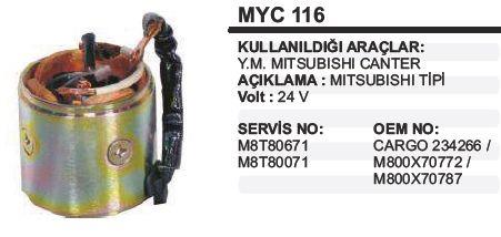 Marş Yastığı 24v Canter Ym 76,5*62*71 Myc116 | Martek Myc116