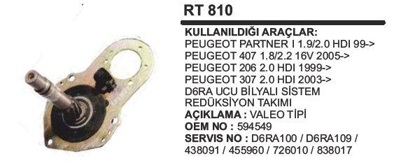 Rediktör Takımı D6ra Peugeot Partner 206 306 407 Kalındiş 41dişrt810 | Martek Rt810