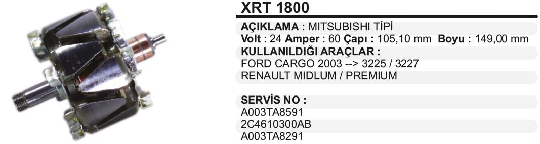 Rotor 24v 60ah Ford Cargo 105*149 Xrt1800 | Martek Xrt1800