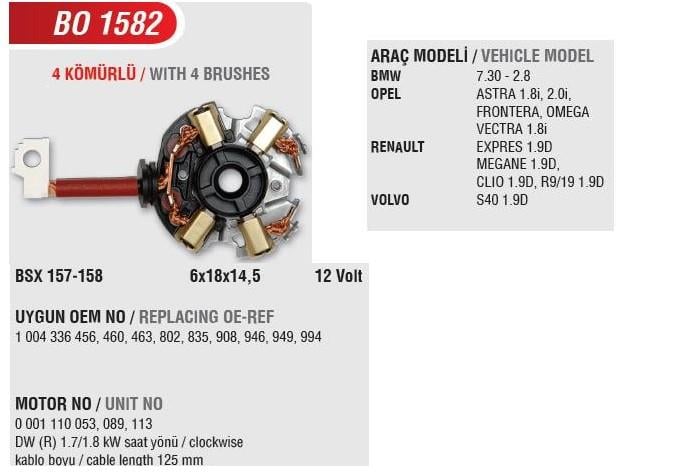 Kömür Yuvası Vw Transporter Lt35-lt28 2.5 Tdı Clıo Kangoo Laguna Megane Trafıc Volkswagen Lt28-lt46 Jcb 1004336622 1986se1773 | Mega Bo1582
