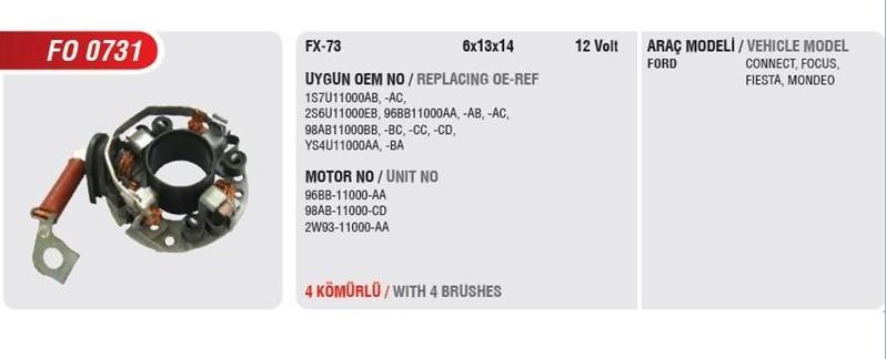 Kömür Yuvası Ford Connect Focus Fiesta Ranger Mondeo Volvo Brd121 6193d | Mega Fo0731
