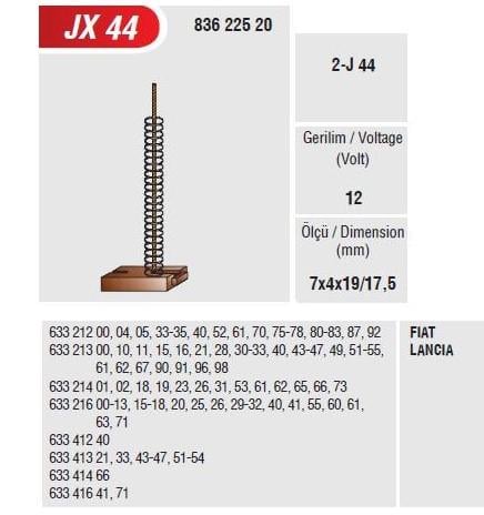 Alternatör Kömürü Fiat Lancia 83622520 | Mega Jx44