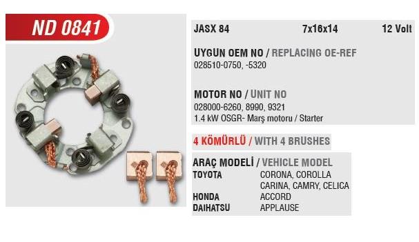Kömür Yuvası Daihatsu Aplause Honda Accord Toyota Corolla Carina Camry | Mega Nd0841