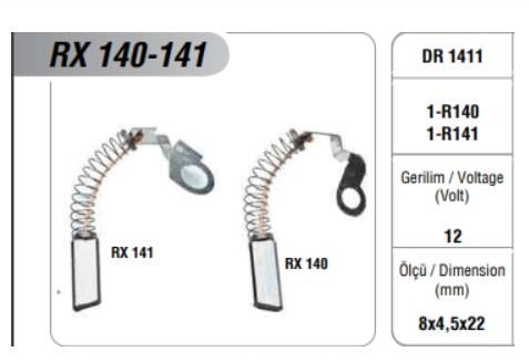 Marş Kömürü 12v Delco Tip Opel Chevrolet Saab | Mega Rx140/141
