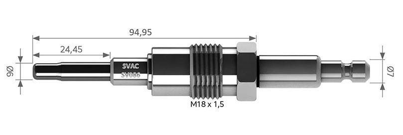 Kızdırma Bujisi 24v Traktör Fiat 411-415 Chevrolet Caprıce-el Camıno 4122453 | Mga 10086