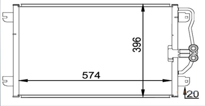 Klima Radyatörü Renault Megane 1 Megan1 (ba0/1) 1.4i 16v A-t/m-t 1996-2003 | Mga 82120