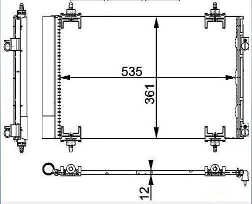 Klima Radyatörü Peugeot 307-308 Cıtroen C3 C4 Partner Teepe Fıat Scudo Peugeot 307 (3a/c) 1.4 Hdı 2000-2007 Berlingo | Mga 82131
