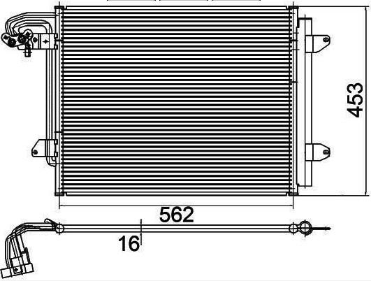 Klima Radyatörü Vw Caddy Touran Volkswagen Caddy Iıı (2ka,2kh,2ca,2ch) 1.9 Tdı M-t 2004-2010 | Mga 82148