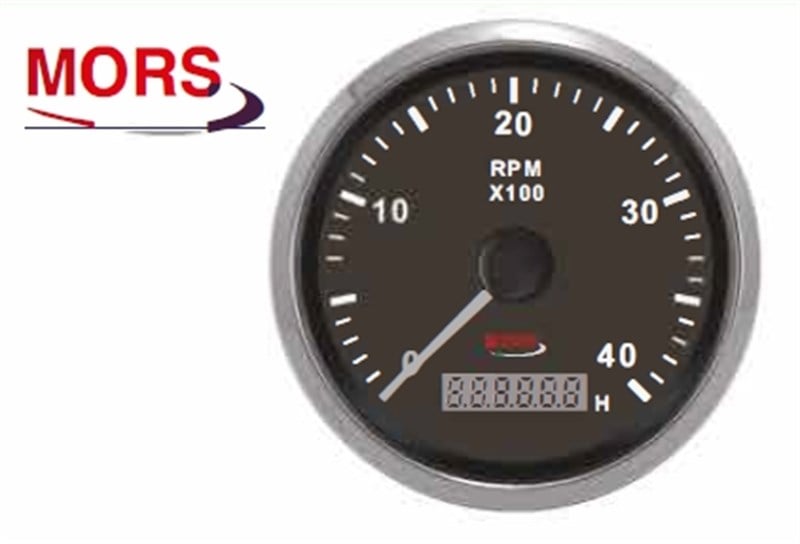 Mors Devir Göstergesi 4000 Devir Siyah 12-24v |