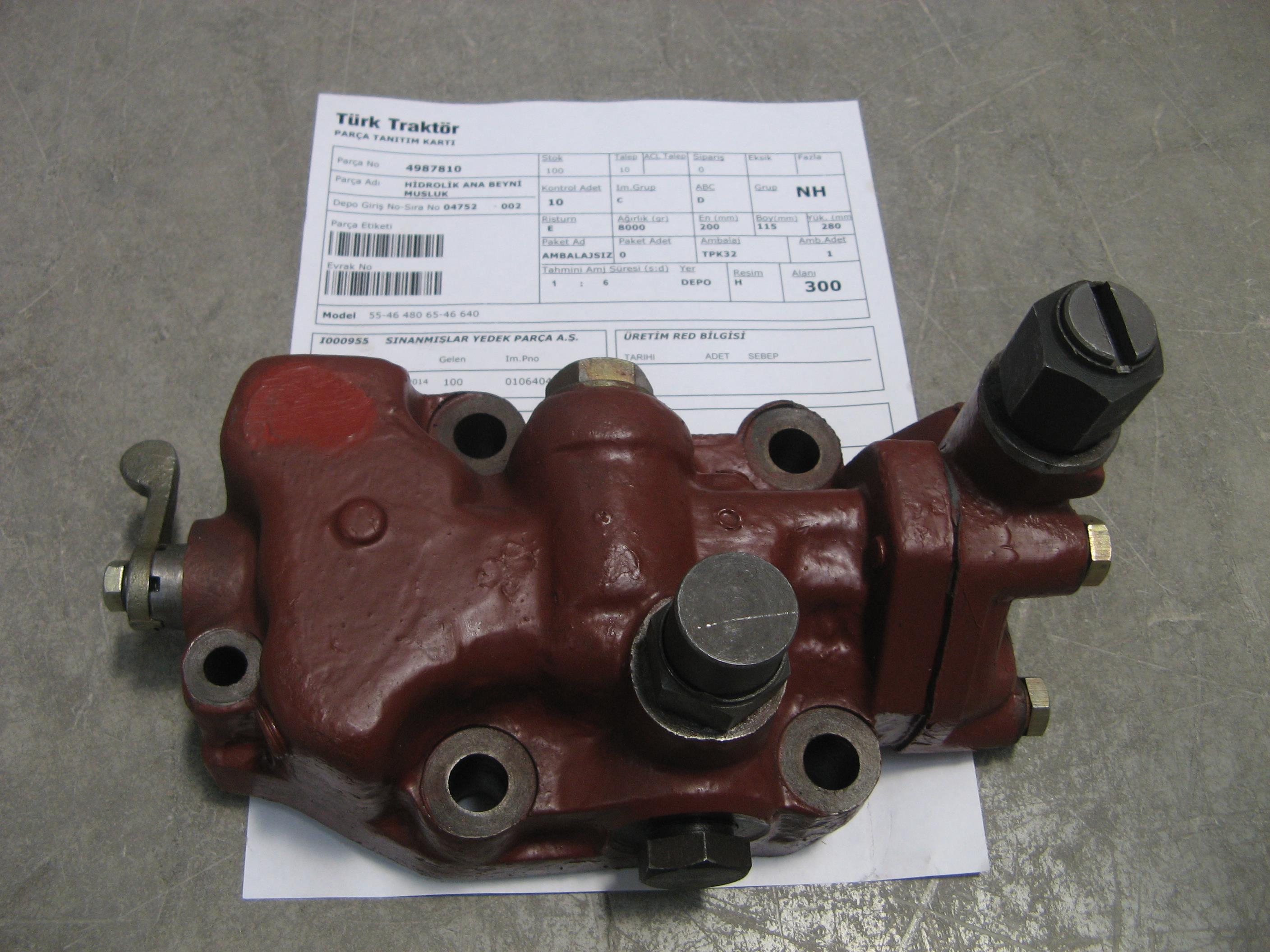 Hidrolik Ana Beyni Fiat-new Holland :trm 480-640 Hid.ana Beyni Musluklu 4987810 | Nh X4987810
