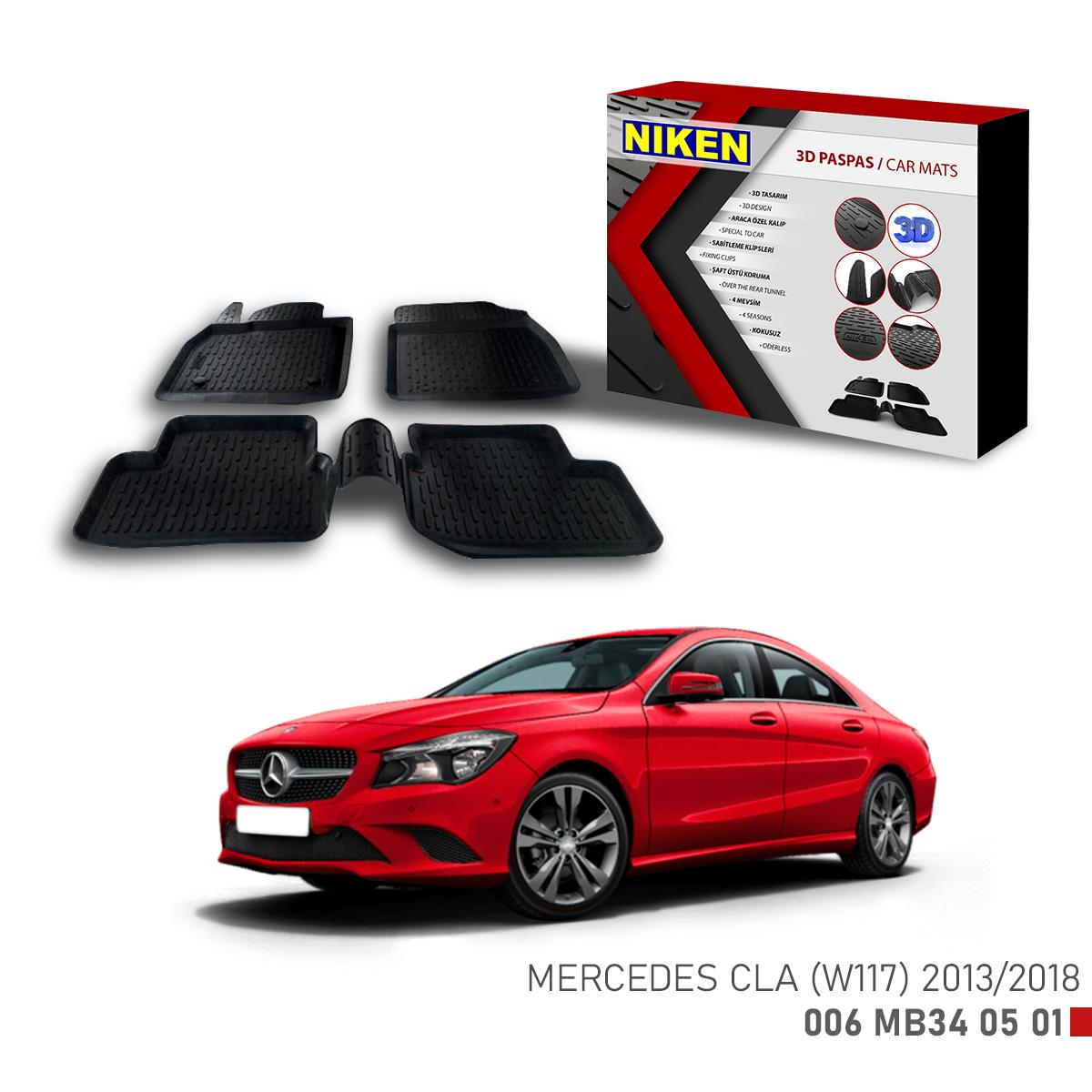 Paspas 3d Mercedes W117 Cla 13-18 | Nıken 006mb340501