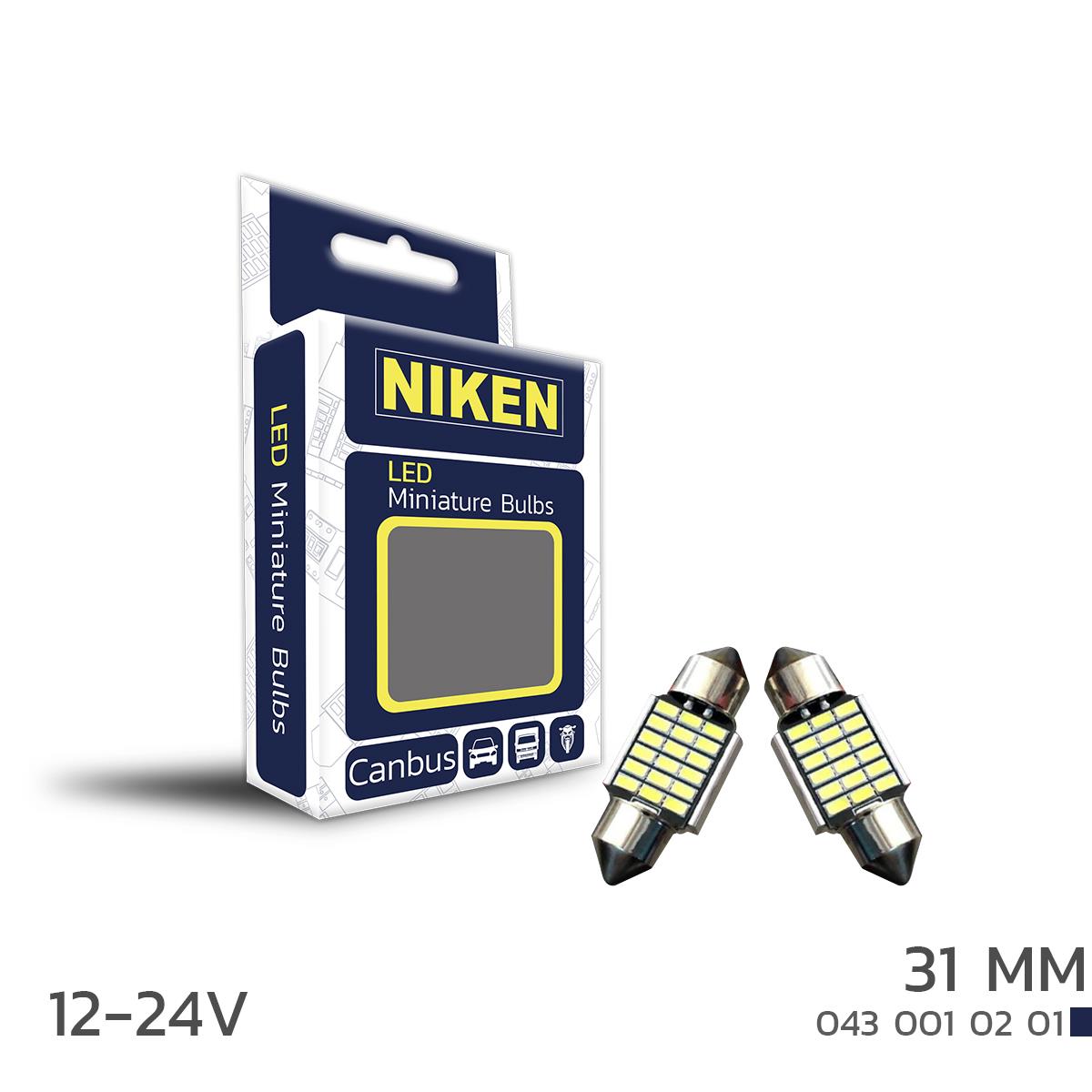 Led Ampul Sofit Canbus Led 31mm Japon Kısa | Adet | Nıken 0430010201